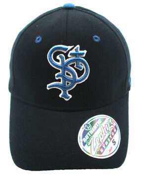 Saints Hat Cap Fitted Mens Small Blue Zephyr Stretch Fit Embroidered Script